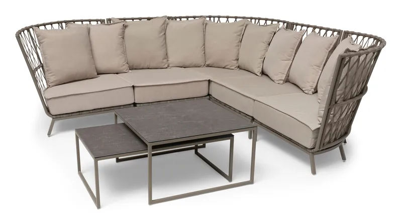 Lounge-sohva Hillerstorp Jet Set kulma - Beige - Puutarhakalusteet - Terassiryhmät - Terassisohvat