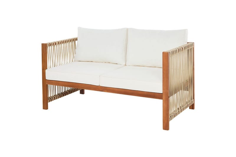 Loungegrupp Beliani Antria Ljus trä/beige Light wood||Beige - Puutarhakalusteet - Terassiryhmät - Sohvaryhmät ulos