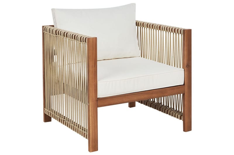 Loungegrupp Beliani Antria Ljus trä/beige Light wood||Beige - Puutarhakalusteet - Terassiryhmät - Sohvaryhmät ulos