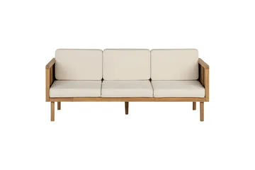 Loungegrupp Beliani Baratti 5-Sits Light wood||Beige - Puutarhakalusteet - Terassiryhmät - Sohvaryhmät ulos