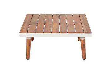 Loungegrupp Beliani Corato Grå/mörkt trä/ljust trä White||Light wood - Puutarhakalusteet - Terassiryhmät - Sohvaryhmät ulos