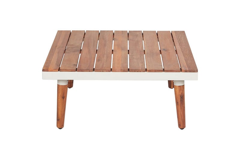 Loungegrupp Beliani Corato Grå/mörkt trä/ljust trä White||Light wood - Puutarhakalusteet - Terassiryhmät - Sohvaryhmät ulos