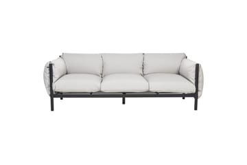 Loungegrupp Beliani Esperia Grey, Black - Puutarhakalusteet - Terassiryhmät - Sohvaryhmät ulos