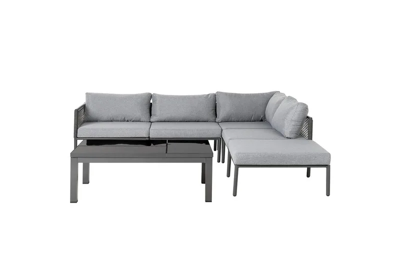Loungegrupp Beliani Forano Grey||Black, undefined