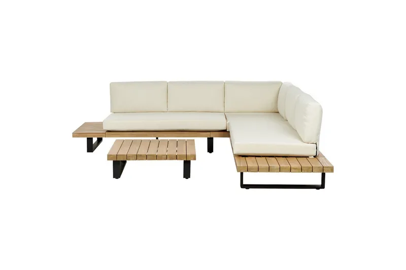 Loungegrupp Beliani Mykonos Light wood||White, undefined