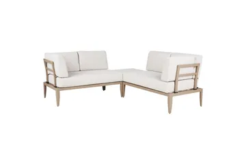 Loungegrupp Beliani Rima III Beige Beige - Puutarhakalusteet - Terassiryhmät - Sohvaryhmät ulos