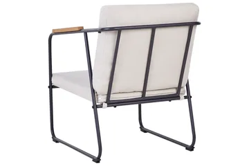 Loungegrupp Beliani Vezzana Beige/ljust trä/svart Beige||Light wood||Black - Puutarhakalusteet - Terassiryhmät - Sohvaryhmät ulos