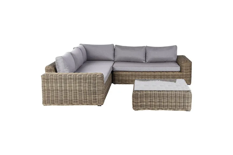 Loungegrupp Beliani Palermo Brun/grå Brown||Grey, undefined