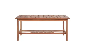 Loungegrupp med bord Beliani Altidona Light wood||White - Puutarhakalusteet - Terassiryhmät - Sohvaryhmät ulos