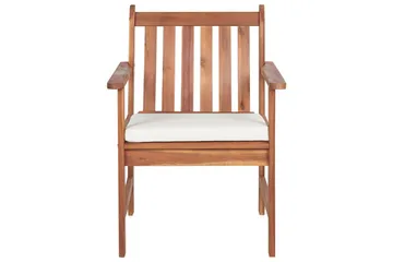 Loungegrupp med bord Beliani Altidona Light wood||White - Puutarhakalusteet - Terassiryhmät - Sohvaryhmät ulos