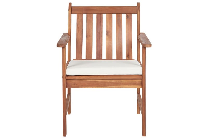 Loungegrupp med bord Beliani Altidona Light wood||White - Puutarhakalusteet - Terassiryhmät - Sohvaryhmät ulos