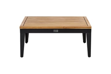 Loungegrupp med bord Beliani Bracciano 4-Sits Beige||Light wood||Black - Puutarhakalusteet - Terassiryhmät - Sohvaryhmät ulos
