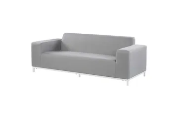 Loungegrupp med bord Beliani Rovigo Grey||White - Puutarhakalusteet - Terassiryhmät - Sohvaryhmät ulos
