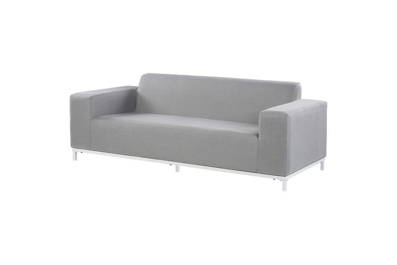Loungegrupp med bord Beliani Rovigo Grey||White - Puutarhakalusteet - Terassiryhmät - Sohvaryhmät ulos