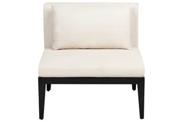 Loungegrupp med fotpall Beliani Bracciano 4-Sits Beige||Light wood||Black - Puutarhakalusteet - Terassiryhmät - Sohvaryhmät ulos