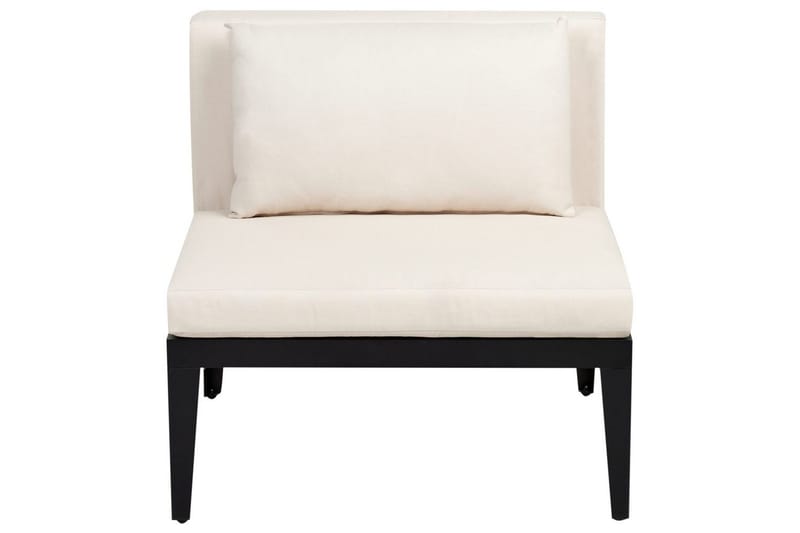Loungegrupp med fotpall Beliani Bracciano 4-Sits Beige||Light wood||Black - Puutarhakalusteet - Terassiryhmät - Sohvaryhmät ulos