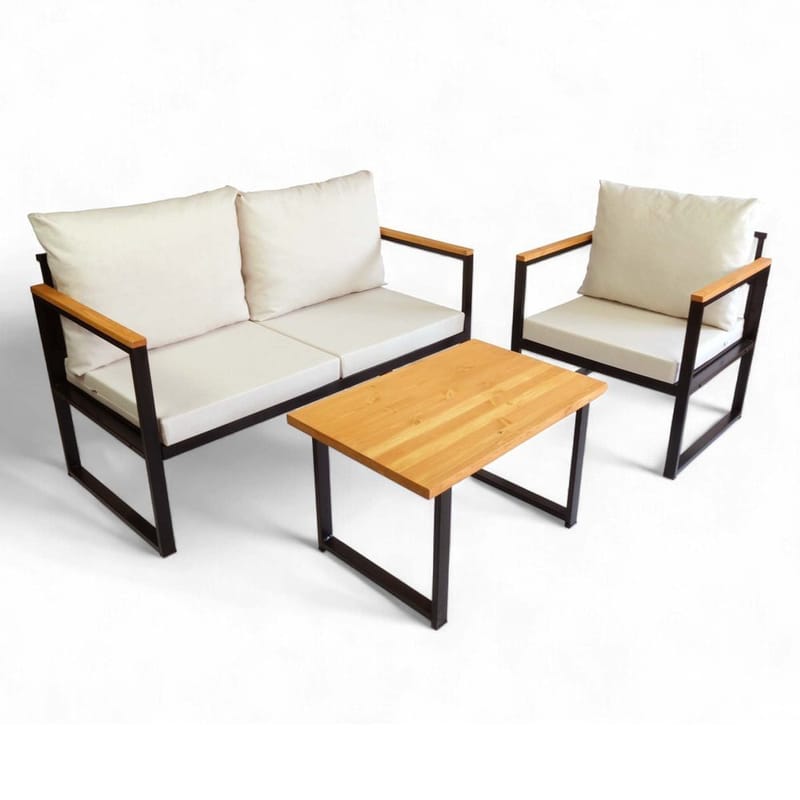 Luvin 3-istuttava Sohvaryhmä Ulkokäyttöön, Beige