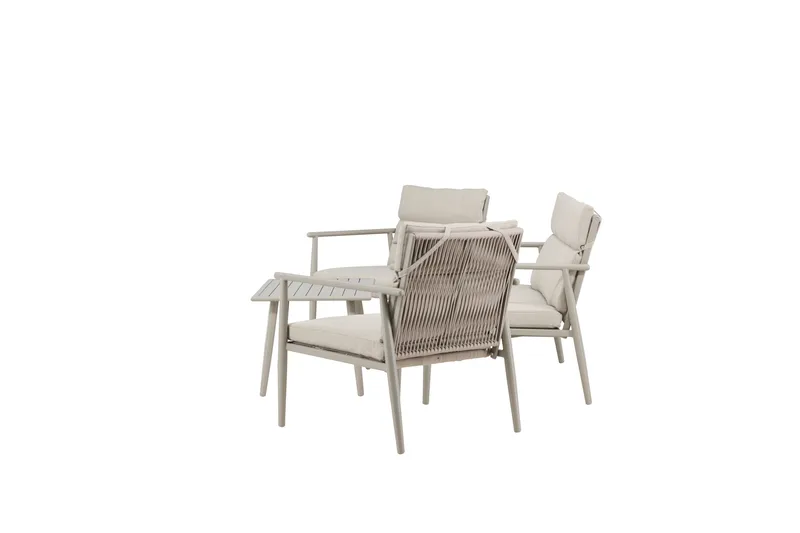 Mazzaro Sohvaryhmä Ulkokäyttöön 4-istuttava - Antrasiitti - Puutarhakalusteet - Terassiryhmät - Oleskeluryhmät