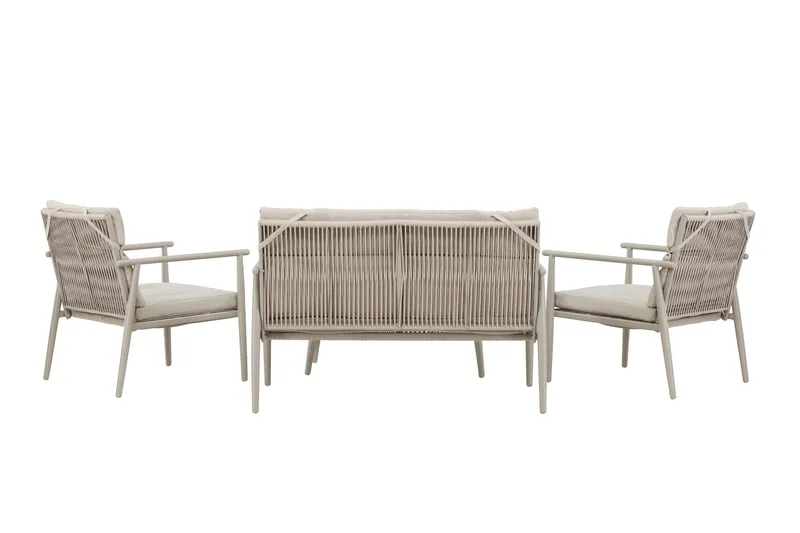 Mazzaro Sohvaryhmä Ulkokäyttöön 4-istuttava - Antrasiitti - Puutarhakalusteet - Terassiryhmät - Oleskeluryhmät