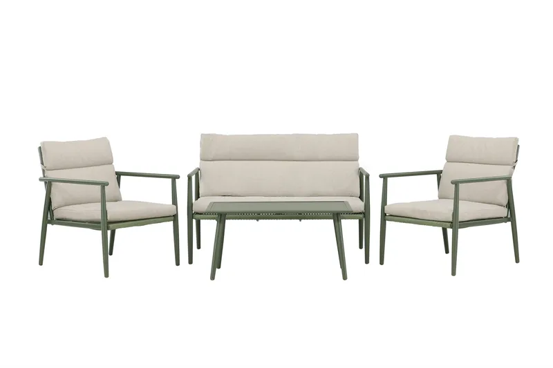 Mazzaro Sohvaryhmä Ulkokäyttöön 4-istuttava, Vihreä/Beige
