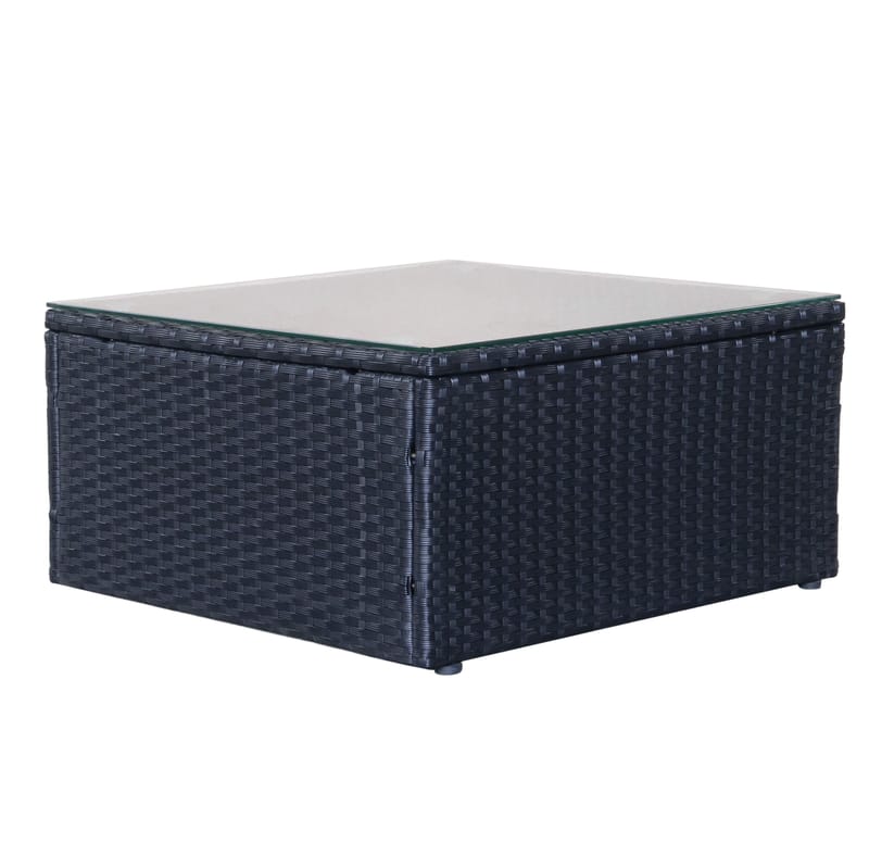 Mendoza 4-istuttava Sohvaryhmä - Musta - Puutarhakalusteet - Terassiryhmät - Sohvaryhmät ulos