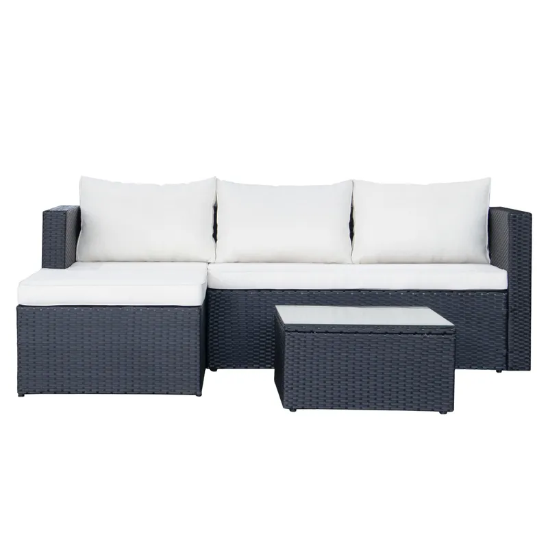 Mendoza 4-istuttava Sohvaryhmä, Musta