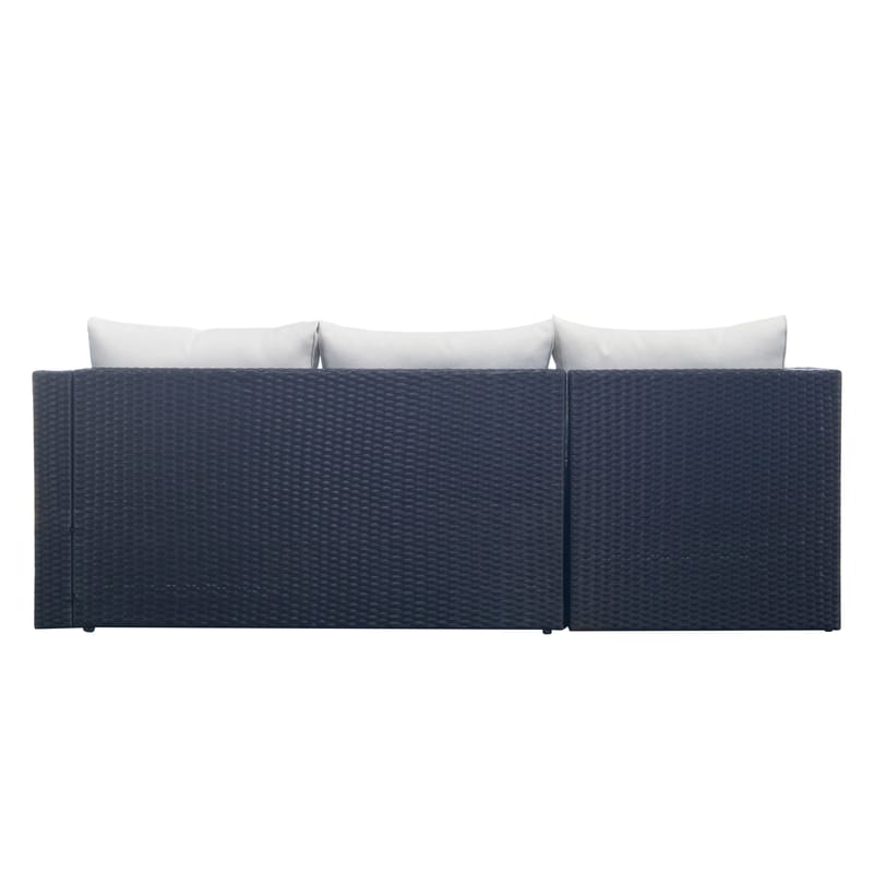 Mendoza 4-istuttava Sohvaryhmä - Musta - Puutarhakalusteet - Terassiryhmät - Sohvaryhmät ulos