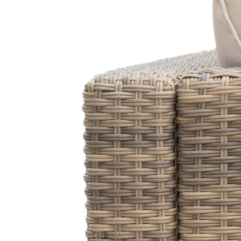 Mendoza 4-istuttava Sohvaryhmä - Ruskea / Beiget tyynyt - Puutarhakalusteet - Terassiryhmät - Sohvaryhmät ulos