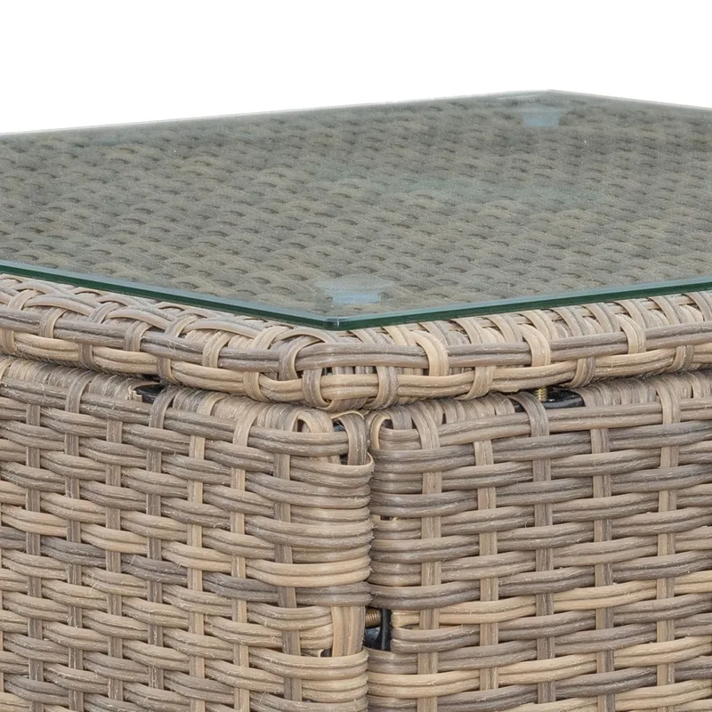 Mendoza 4-istuttava Sohvaryhmä - Ruskea / Beiget tyynyt - Puutarhakalusteet - Terassiryhmät - Sohvaryhmät ulos