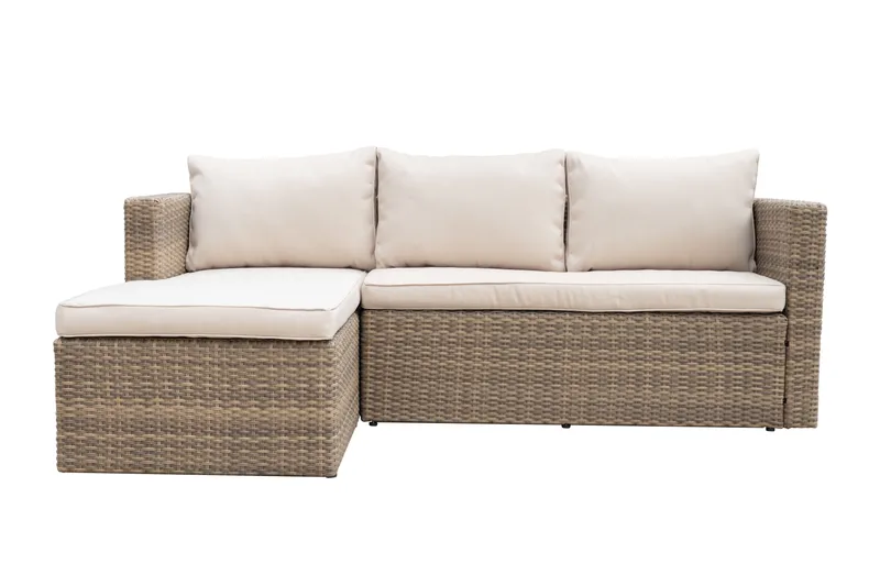 Mendoza 4-istuttava Sohvaryhmä - Ruskea - Puutarhakalusteet - Terassiryhmät - Sohvaryhmät ulos