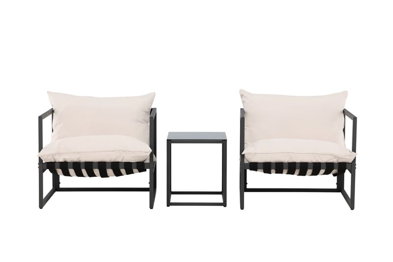 Messina Sohvaryhmä Ulkokäyttöön 2-istuttava, Musta