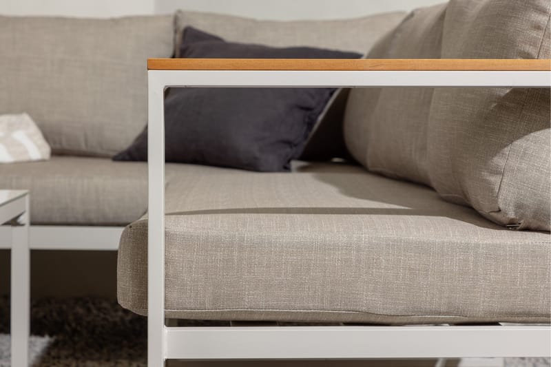 Oleskeluryhmä Aspvik - Beige/Harmaa - Puutarhakalusteet - Terassiryhmät - Oleskeluryhmät