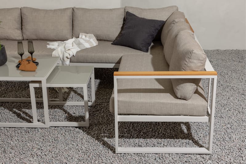 Oleskeluryhmä Aspvik - Beige/Harmaa - Puutarhakalusteet - Terassiryhmät - Oleskeluryhmät