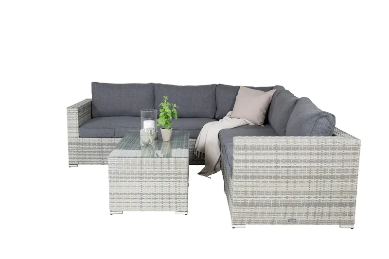 Amazon-oleskelusohva ulkokäyttöön - Harmaa - Puutarhakalusteet - Terassiryhmät - Oleskeluryhmät