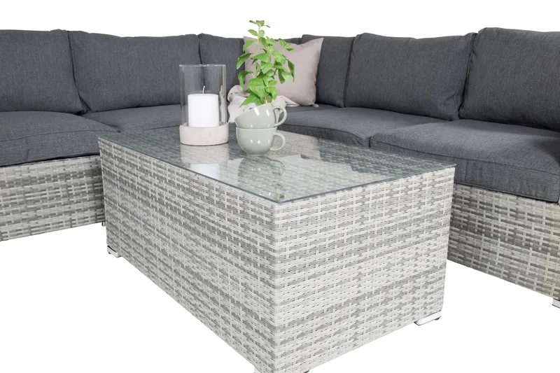 Amazon-oleskelusohva ulkokäyttöön - Harmaa - Puutarhakalusteet - Terassiryhmät - Oleskeluryhmät