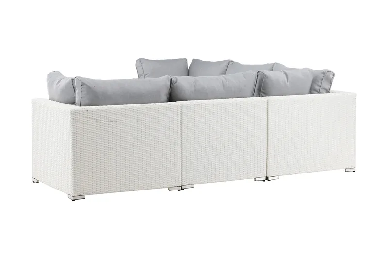 Amazon-oleskelusohva ulkokäyttöön - Harmaa/valkoinen - Puutarhakalusteet - Terassiryhmät - Oleskeluryhmät