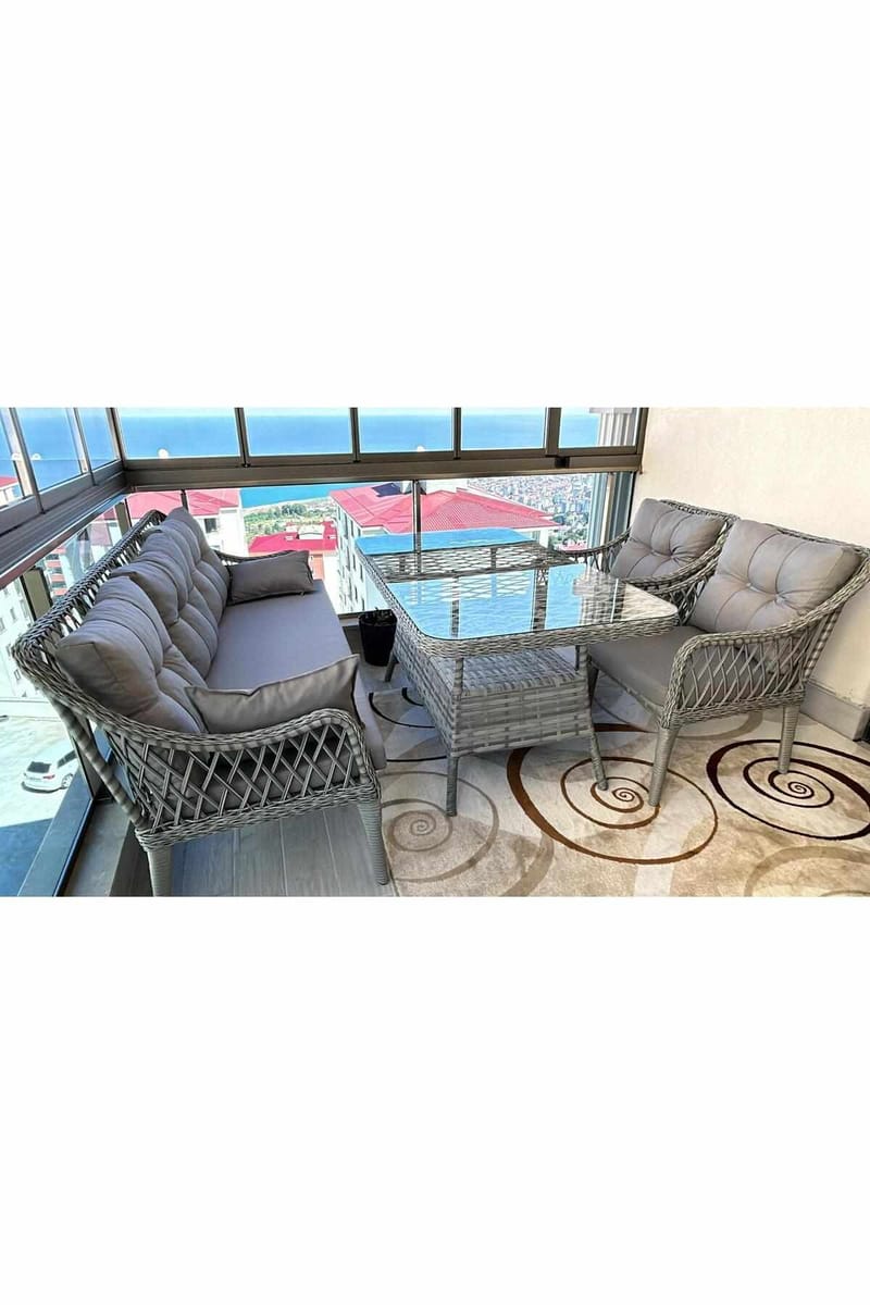 Garden Lounge Set Atelier Del Sofa - Puutarhakalusteet - Terassiryhmät - Oleskeluryhmät