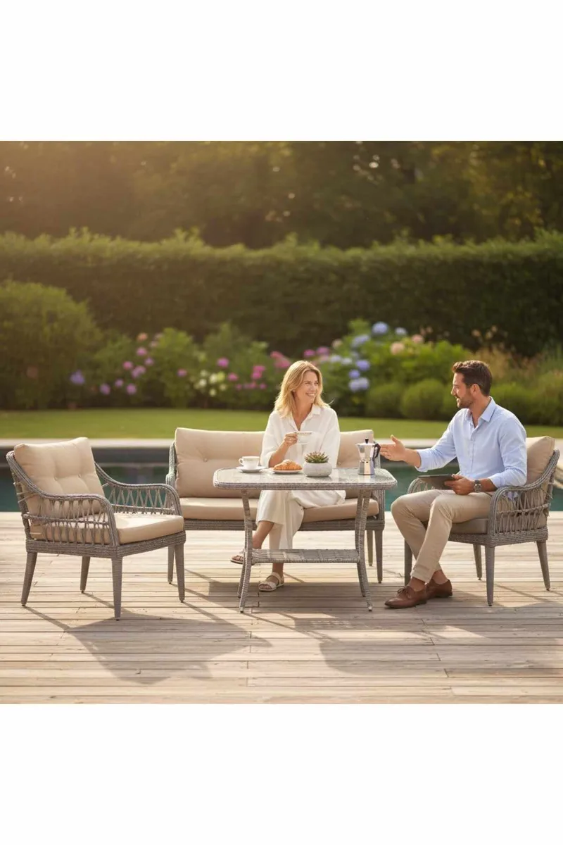 Garden Lounge Set Atelier Del Sofa - Puutarhakalusteet - Terassiryhmät - Oleskeluryhmät