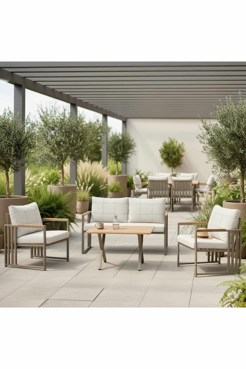 Garden Lounge Set Atelier Del Sofa - Puutarhakalusteet - Terassiryhmät - Oleskeluryhmät