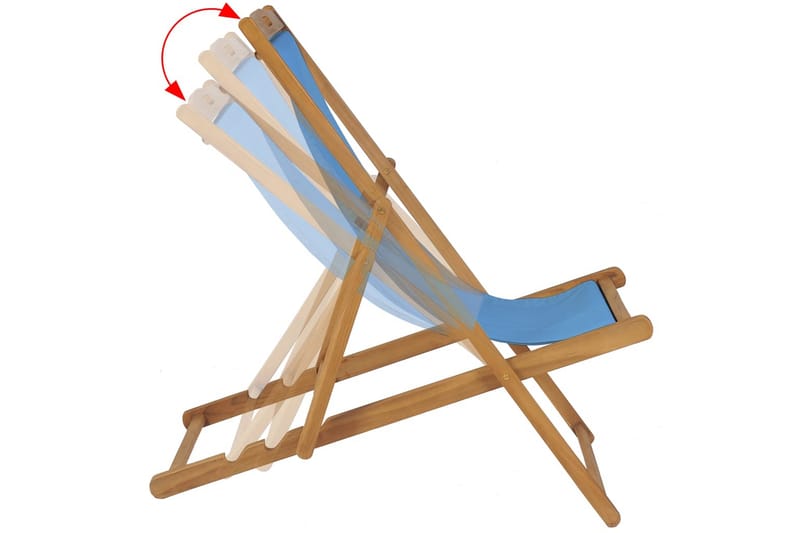 Kansituoli Tiikki 56x105x96 cm Sininen - Sininen - Puutarhakalusteet - Terassiryhmät - Oleskeluryhmät