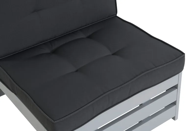 Keskimoduuli Husarn pehmusteella Mattaharmaa - KWA - Puutarhakalusteet - Terassiryhmät - Oleskeluryhmät