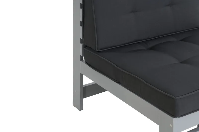 Keskimoduuli Husarn pehmusteella Mattaharmaa - KWA - Puutarhakalusteet - Terassiryhmät - Oleskeluryhmät