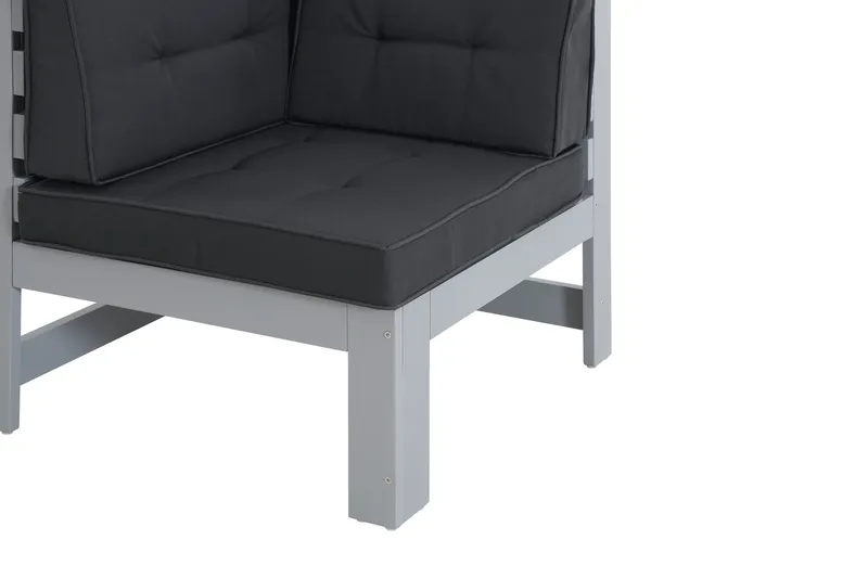 Kulmamoduuli Husarn pehmusteella Mattaharmaa - KWA - Puutarhakalusteet - Terassiryhmät - Oleskeluryhmät