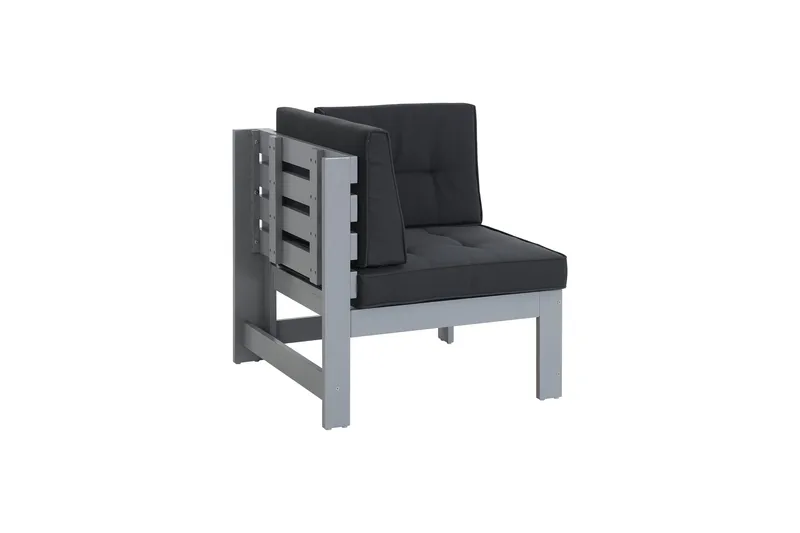 Kulmamoduuli Husarn pehmusteella Mattaharmaa - KWA - Puutarhakalusteet - Terassiryhmät - Oleskeluryhmät