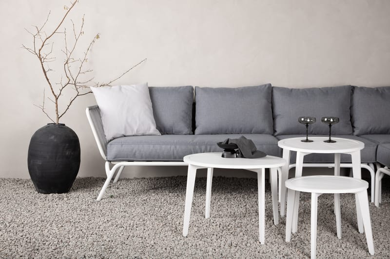 Kulmasohva Roxo Valkoinen - Venture Home - Puutarhakalusteet - Terassiryhmät - Oleskeluryhmät