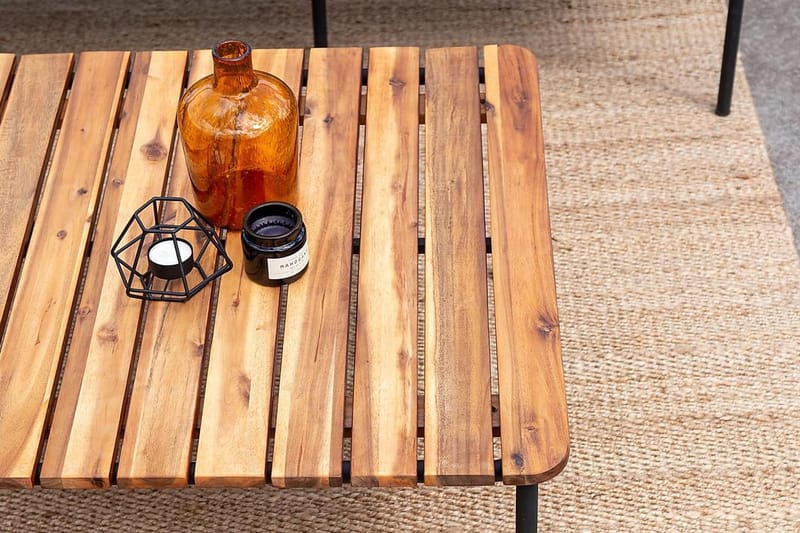 Kulmasohva Penh - Musta/Luonnonväri - Puutarhakalusteet - Terassiryhmät - Oleskeluryhmät