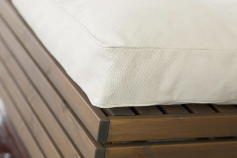 Lounge-nojatuoli Hillerstorp Bara Vara + Divaani 2-pak - Valkoinen/Beige - Puutarhakalusteet - Terassiryhmät - Sohvaryhmät ulos
