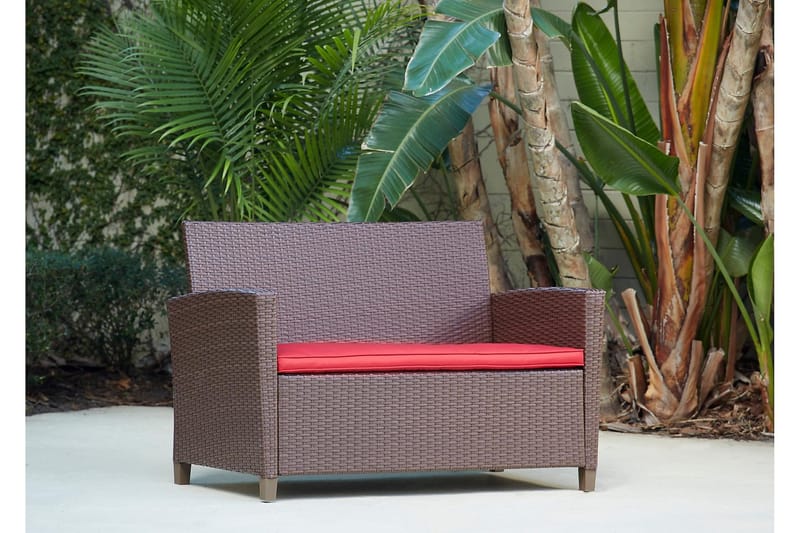 Malmo Oleskeluryhmä Polyrottinki Ruskea - Dorel Home - Puutarhakalusteet - Terassiryhmät - Oleskeluryhmät