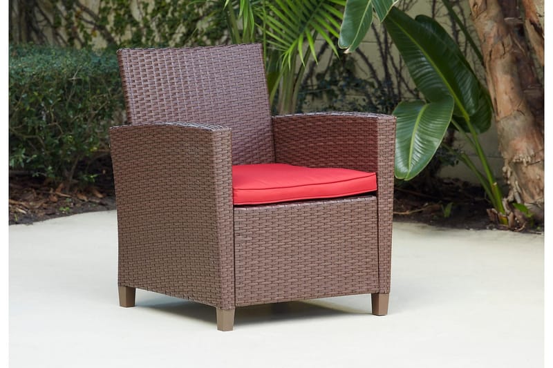 Malmo Oleskeluryhmä Polyrottinki Ruskea - Dorel Home - Puutarhakalusteet - Terassiryhmät - Oleskeluryhmät