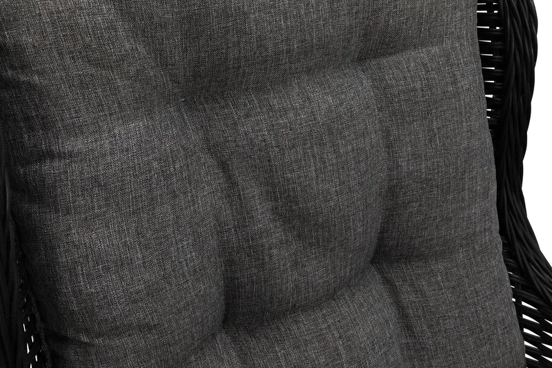 Marcus Sohvaryhmä 3:n ist Nojatuoleilla - Musta - Puutarhakalusteet - Terassiryhmät - Oleskeluryhmät